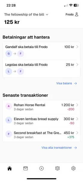 Screenshot på översikt